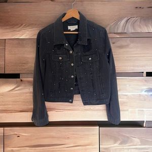 Ci sono black jacket distressed ripped with studs size L